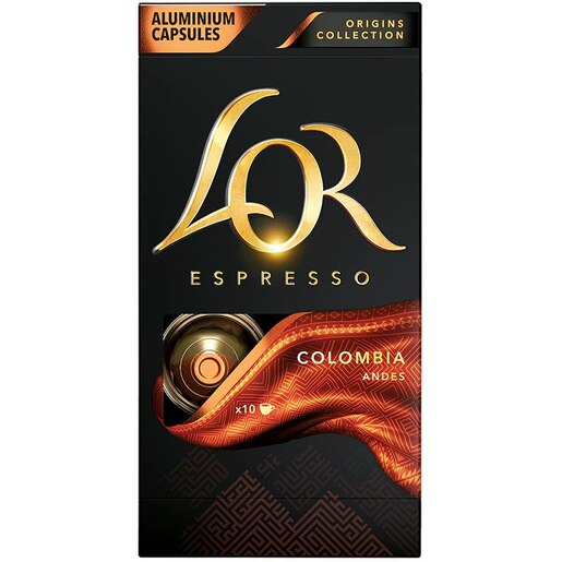 Capsule cafea L'OR Espresso Colombia, compatibile Nespresso, 10 capsule, 52g Capsule cafea L'OR Espresso Colombia, compatibile Nespresso, 10 capsule, 52g