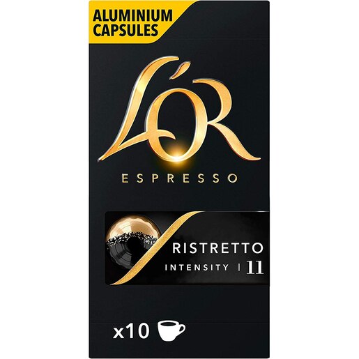 Capsule cafea L'OR Ristretto, compatibile Nespresso, 10 capsule, 52g Capsule cafea L'OR Ristretto, compatibile Nespresso, 10 capsule, 52g