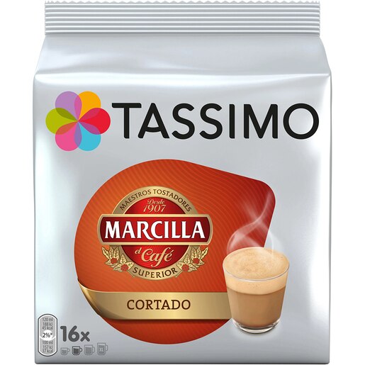Capsule cafea JACOBS Marcilla Cortado, compatibile Tassimo, 16 capsule, 184g Capsule cafea JACOBS Marcilla Cortado, compatibile Tassimo, 16 capsule, 184g