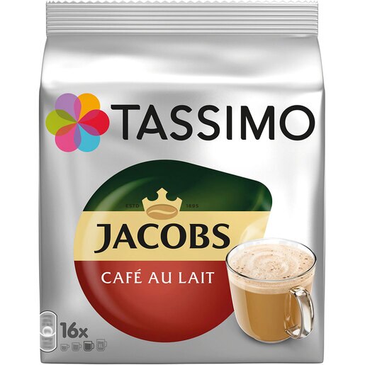 Capsule cafea TASSIMO Jacobs Cafe Au Lait, 16 capsule, 184g Capsule cafea TASSIMO Jacobs Cafe Au Lait, 16 capsule, 184g