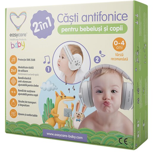 Casti antifonice bebelusi EASYCARE EASY00257, 0 luni+, alb Casti antifonice bebelusi EASYCARE EASY00257, 0 luni+, alb