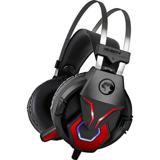 Casti Gaming MARVO HG8914, stereo, USB, 3.5mm, negru-rosu Casti Gaming MARVO HG8914, stereo, USB, 3.5mm, negru-rosu