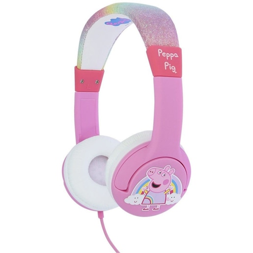 Casti pentru copii OTL Peppa Pig Rainbow, Cu fir, On-ear, roz Casti pentru copii OTL Peppa Pig Rainbow, Cu fir, On-ear, roz