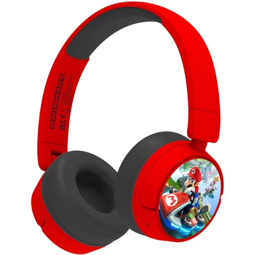 Casti pentru copii OTL Mario Kart, Bluetooth, On-ear, Microfon, rosu Casti pentru copii OTL Mario Kart, Bluetooth, On-ear, Microfon, rosu