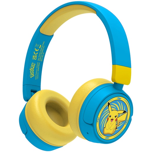 Casti pentru copii OTL Pokemon Pickachu, Bluetooth, On-ear, Microfon, albastru-galben Casti pentru copii OTL Pokemon Pickachu, Bluetooth, On-ear, Microfon, albastru-galben