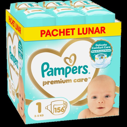 Scutece PAMPERS Premium Care XXL Box nr 1, 2-5 kg, 156 buc Scutece PAMPERS Premium Care XXL Box nr 1, 2-5 kg, 156 buc