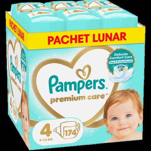 Scutece PAMPERS Premium Care XXL Box nr 4, Unisex, 9-14 kg, 174 buc Scutece PAMPERS Premium Care XXL Box nr 4, Unisex, 9-14 kg, 174 buc