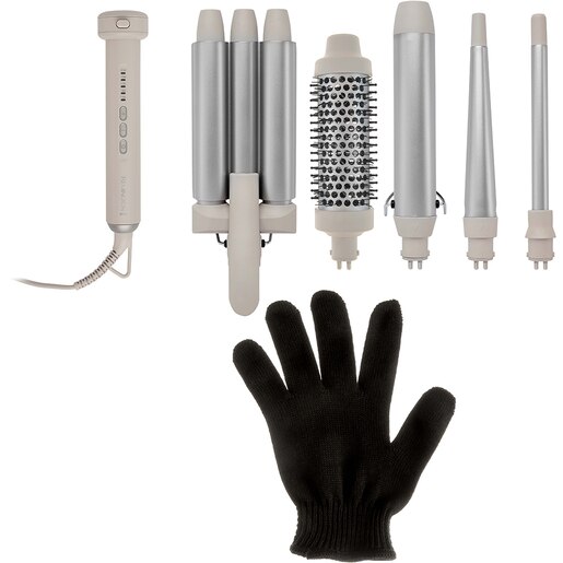 Trusa coafat Multistyler REMINGTON Trendology 5-in-1, 210 grade, invelis ceramic, bej Trusa coafat Multistyler REMINGTON Trendology 5-in-1, 210 grade, invelis ceramic, bej