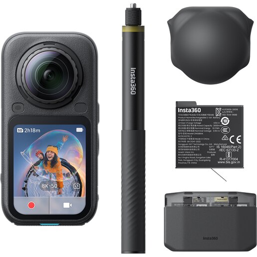 Camera video sport INSTA360 X6 Essentials Bundle, 8K, Wi-Fi, Bluetooth, negru Camera video sport INSTA360 X6 Essentials Bundle, 8K, Wi-Fi, Bluetooth, negru