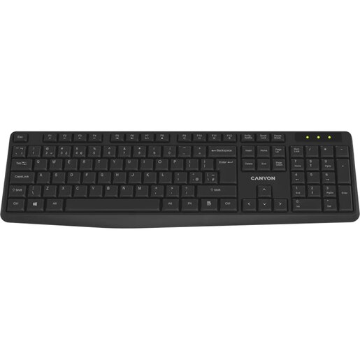 Tastatura Wireless CANYON OnType W01, USB, Layout US, negru Tastatura Wireless CANYON OnType W01, USB, Layout US, negru