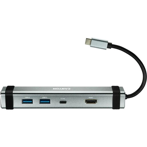Hub USB CANYON DS-3, USB-C, HDMI, USB 3.0, gri Hub USB CANYON DS-3, USB-C, HDMI, USB 3.0, gri