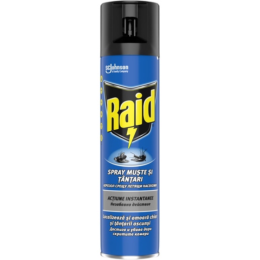 Spray anti-muste si tantari RAID, 400 ml Spray anti-muste si tantari RAID, 400 ml