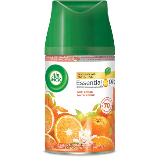 Rezerva odorizant de camera automat AIR WICK Freshmatic, Antitabac, 250 ml Rezerva odorizant de camera automat AIR WICK Freshmatic, Antitabac, 250 ml