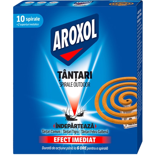 Spirale impotriva tantarilor AROXOL, 10 buc Spirale impotriva tantarilor AROXOL, 10 buc