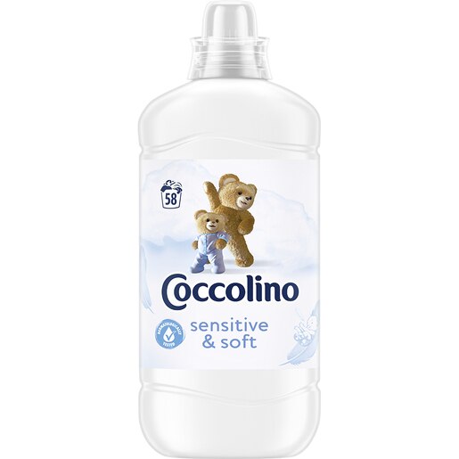 Balsam de rufe COCCOLINO Sensitive & Soft, 1.45 l, 58 spalari Balsam de rufe COCCOLINO Sensitive & Soft, 1.45 l, 58 spalari