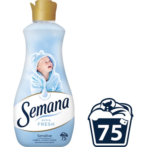 Balsam de rufe SEMANA Extra Fresh Sensitive, 1.5 l, 75 spalari Balsam de rufe SEMANA Extra Fresh Sensitive, 1.5 l, 75 spalari