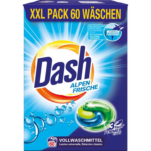 Detergent capsule DASH Alpen Frische 3 in 1, 60 spalari Detergent capsule DASH Alpen Frische 3 in 1, 60 spalari