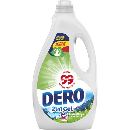 Detergent lichid DERO 2in1, Prospetimea Muntelui, 3 l, 60 spalari Detergent lichid DERO 2in1, Prospetimea Muntelui, 3 l, 60 spalari