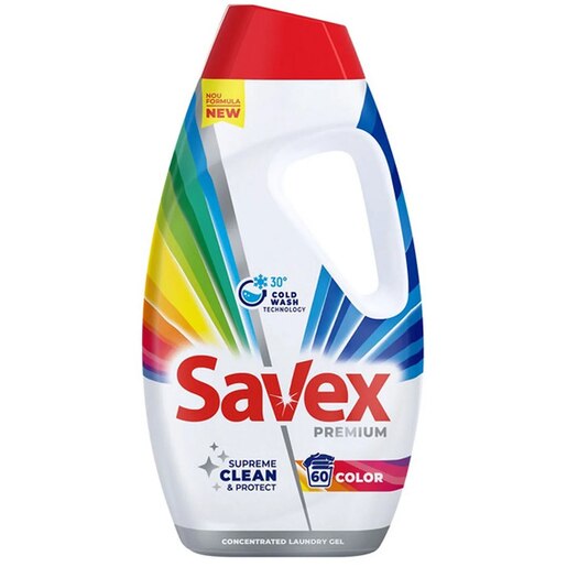 Detergent lichid SAVEX Premium Color, 2.7 l, 60 spalari Detergent lichid SAVEX Premium Color, 2.7 l, 60 spalari