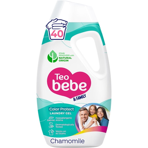 Detergent lichid TEO BEBE & Family Chamomile, 1.8 l, 40 spalari Detergent lichid TEO BEBE & Family Chamomile, 1.8 l, 40 spalari
