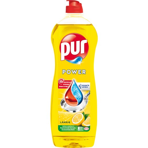 Detergent de vase PUR Power 5+ Lemon, 750ml Detergent de vase PUR Power 5+ Lemon, 750ml