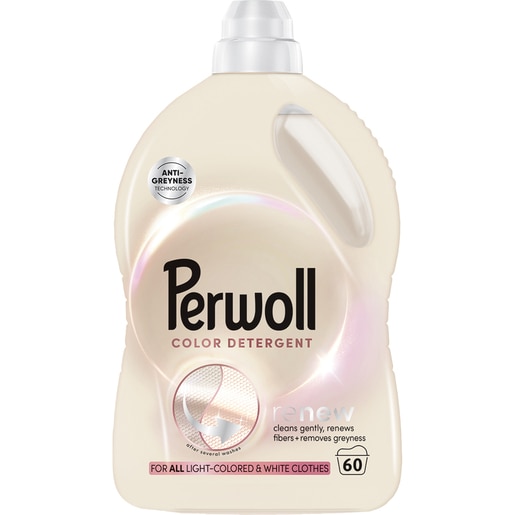 Detergent lichid PERWOLL Renew, Light Colors & White, 3 l, 60 spalari Detergent lichid PERWOLL Renew, Light Colors & White, 3 l, 60 spalari