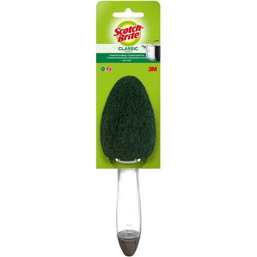Burete de vase cu rezervor detergent SCOTCH-BRITE Click & Clean MMCC0100, galben-verde Burete de vase cu rezervor detergent SCOTCH-BRITE Click & Clean MMCC0100, galben-verde