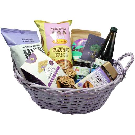 Cos cadou LUXURY BASKETS Purple Vegan 9PV Cos cadou LUXURY BASKETS Purple Vegan 9PV