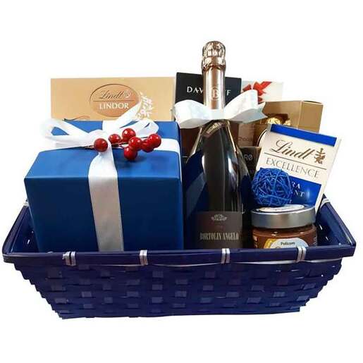 Cos cadou LUXURY BASKETS Blue Gourmet 10BG Cos cadou LUXURY BASKETS Blue Gourmet 10BG