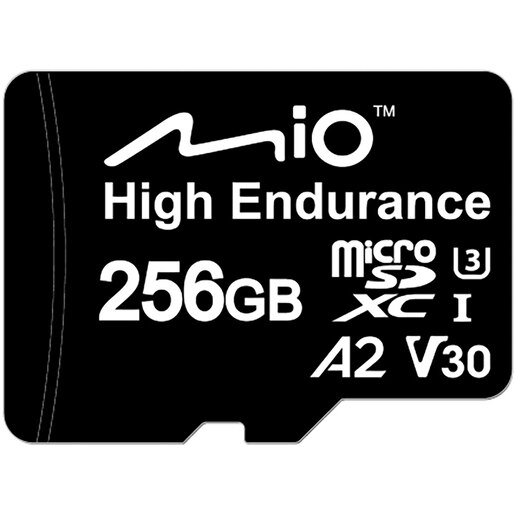 Card de memorie MIO High-Endurance, microSD UHS-I, 256GB, U3, V30, A2 Card de memorie MIO High-Endurance, microSD UHS-I, 256GB, U3, V30, A2
