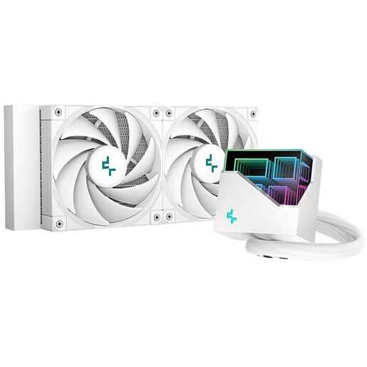 Cooler procesor cu racire lichida DEEPCOOL LT520 aRGB, 2 x 120mm, alb Cooler procesor cu racire lichida DEEPCOOL LT520 aRGB, 2 x 120mm, alb