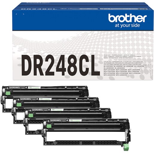Set 4 unitati cilindru originale BROTHER DR-248CL, cyan/galben/magenta/negru Set 4 unitati cilindru originale BROTHER DR-248CL, cyan/galben/magenta/negru