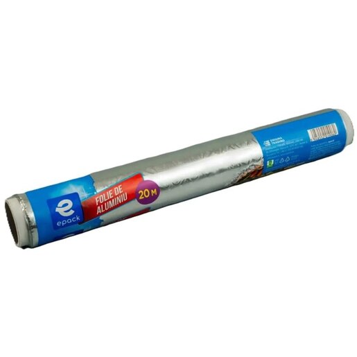 Folie alimentara EPACK, embosata, aluminiu, 29 cm x 20 m Folie alimentara EPACK, embosata, aluminiu, 29 cm x 20 m