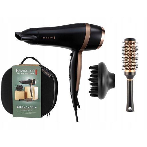 Uscator de par REMINGTON Salon Smooth D6960GP, 2100W, negru Uscator de par REMINGTON Salon Smooth D6960GP, 2100W, negru