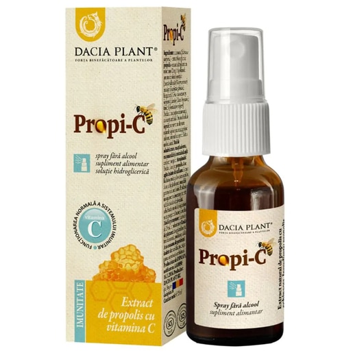 Supliment Propi-C Spray fara alcool, 20 ml, DACIA PLANT Supliment Propi-C Spray fara alcool, 20 ml, DACIA PLANT