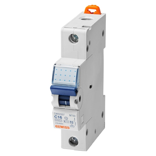 Comutator GEWISS GW92109, 1P, 20A, curba C Comutator GEWISS GW92109, 1P, 20A, curba C