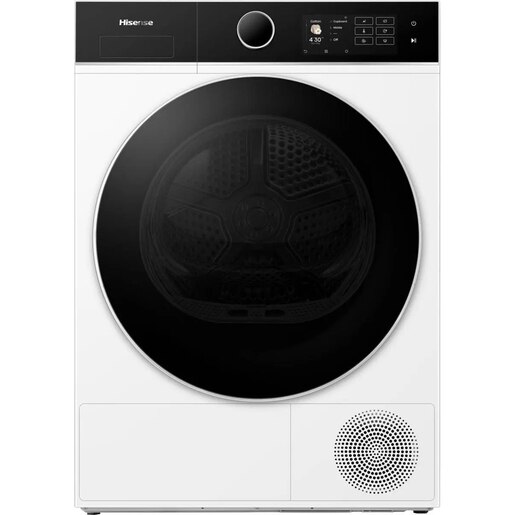 Uscator de rufe HISENSE DH5I104BWAB, Pompa de caldura, 10 kg, 18 programe, Clasa A, Wi-Fi, alb Uscator de rufe HISENSE DH5I104BWAB, Pompa de caldura, 10 kg, 18 programe, Clasa A, Wi-Fi, alb