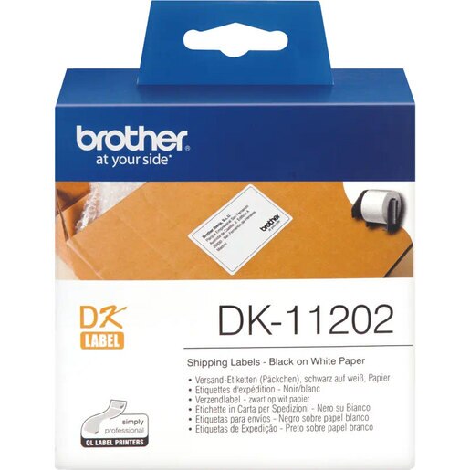Banda etichete BROTHER DK-11202, 62 mm, 100 mm, Negru pe Alb Banda etichete BROTHER DK-11202, 62 mm, 100 mm, Negru pe Alb