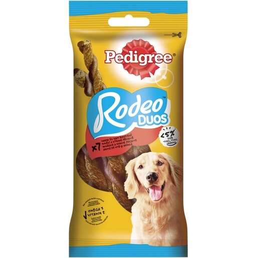 Recompensa pentru caini PEDIGREE Rodeo Duos, Vita si branza, 10 x 123g Recompensa pentru caini PEDIGREE Rodeo Duos, Vita si branza, 10 x 123g