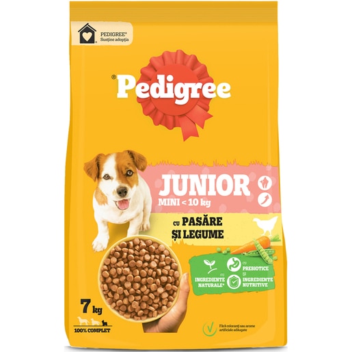 Hrana uscata pentru caini PEDIGREE, Junior, Pasare si legume, 7 kg Hrana uscata pentru caini PEDIGREE, Junior, Pasare si legume, 7 kg