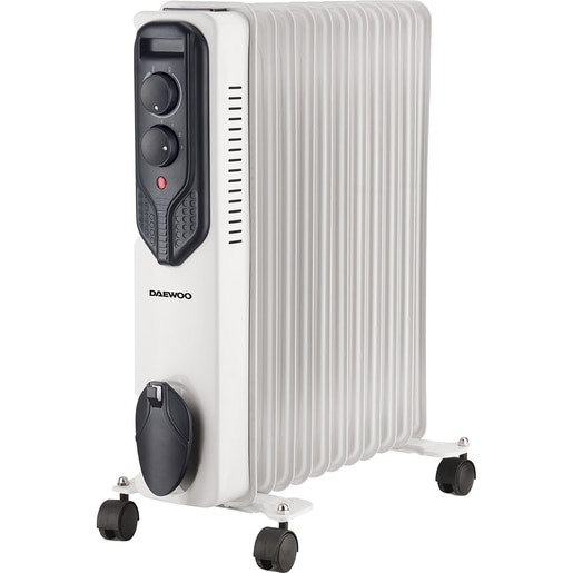 Calorifer electric DAEWOO DOH11W, 11 elementi, 3 trepte putere, 2500W, alb Calorifer electric DAEWOO DOH11W, 11 elementi, 3 trepte putere, 2500W, alb