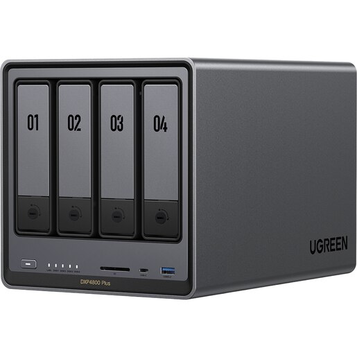 Network Attached Storage UGREEN DXP4800 Plus, 4.4GHz, 8GB, 4-Bays, negru Network Attached Storage UGREEN DXP4800 Plus, 4.4GHz, 8GB, 4-Bays, negru