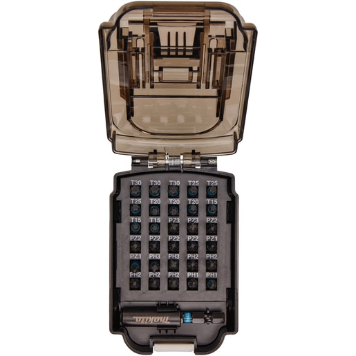 Set biti MAKITA Impact Black E-03084, cutie tip acumulator, 70 mm, 31 bucati Set biti MAKITA Impact Black E-03084, cutie tip acumulator, 70 mm, 31 bucati