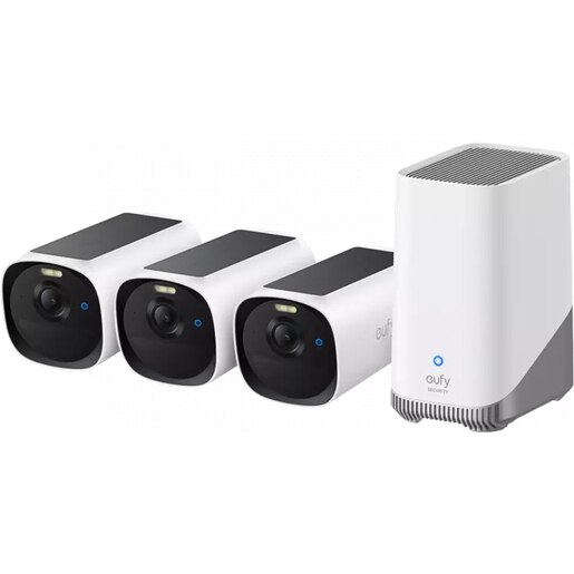 Kit supraveghere video EUFY eufyCam E40, 3 camere, 2K QHD, alb Kit supraveghere video EUFY eufyCam E40, 3 camere, 2K QHD, alb