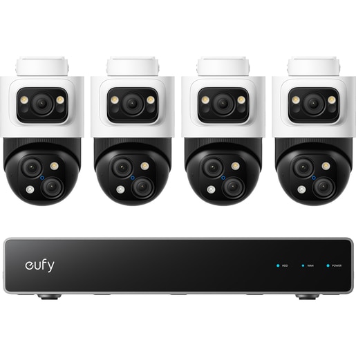 Kit supraveghere video EUFYCAM S4 Max, 4 camere, 4K Ultra HD, 16 canale, alb Kit supraveghere video EUFYCAM S4 Max, 4 camere, 4K Ultra HD, 16 canale, alb