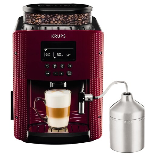 Espressor automat KRUPS Essential EA816570, 1.7l, 1450W, 15 bar, rosu-negru Espressor automat KRUPS Essential EA816570, 1.7l, 1450W, 15 bar, rosu-negru
