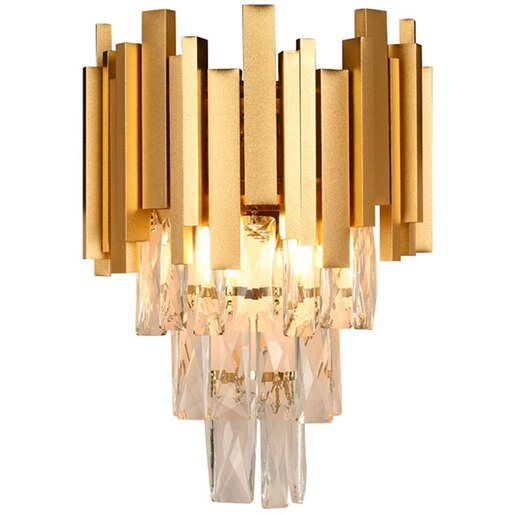 Aplica ERSTE Cristal, E14, 40W, IP20, auriu Aplica ERSTE Cristal, E14, 40W, IP20, auriu