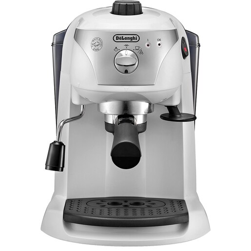 Espressor manual DELONGHI EC221.W, 1l, 1100W, 15 bar, sistem Cappuccino, alb-negru Espressor manual DELONGHI EC221.W, 1l, 1100W, 15 bar, sistem Cappuccino, alb-negru