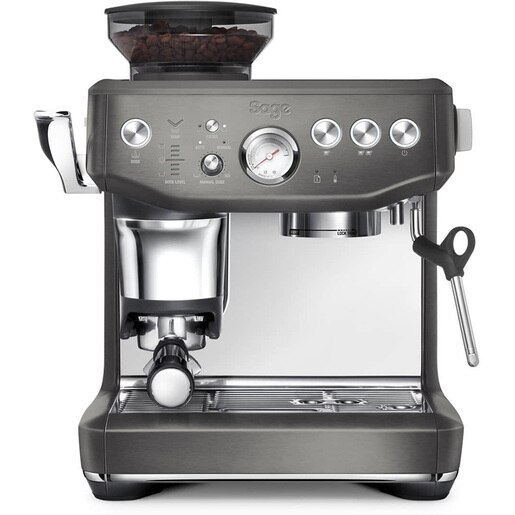 Espressor manual SAGE Barista Impress SES876BST, 2l, 1850W, 15 bar, sistem termic Thermocoil, gri inchis-negru Espressor manual SAGE Barista Impress SES876BST, 2l, 1850W, 15 bar, sistem termic Thermocoil, gri inchis-negru