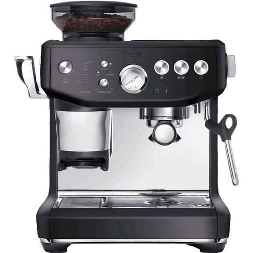 Espressor manual SAGE Express Impress SES876BTR, 2l, 1850W, 15 bar, sistem termic Thermocoil, negru-argintiu Espressor manual SAGE Express Impress SES876BTR, 2l, 1850W, 15 bar, sistem termic Thermocoil, negru-argintiu